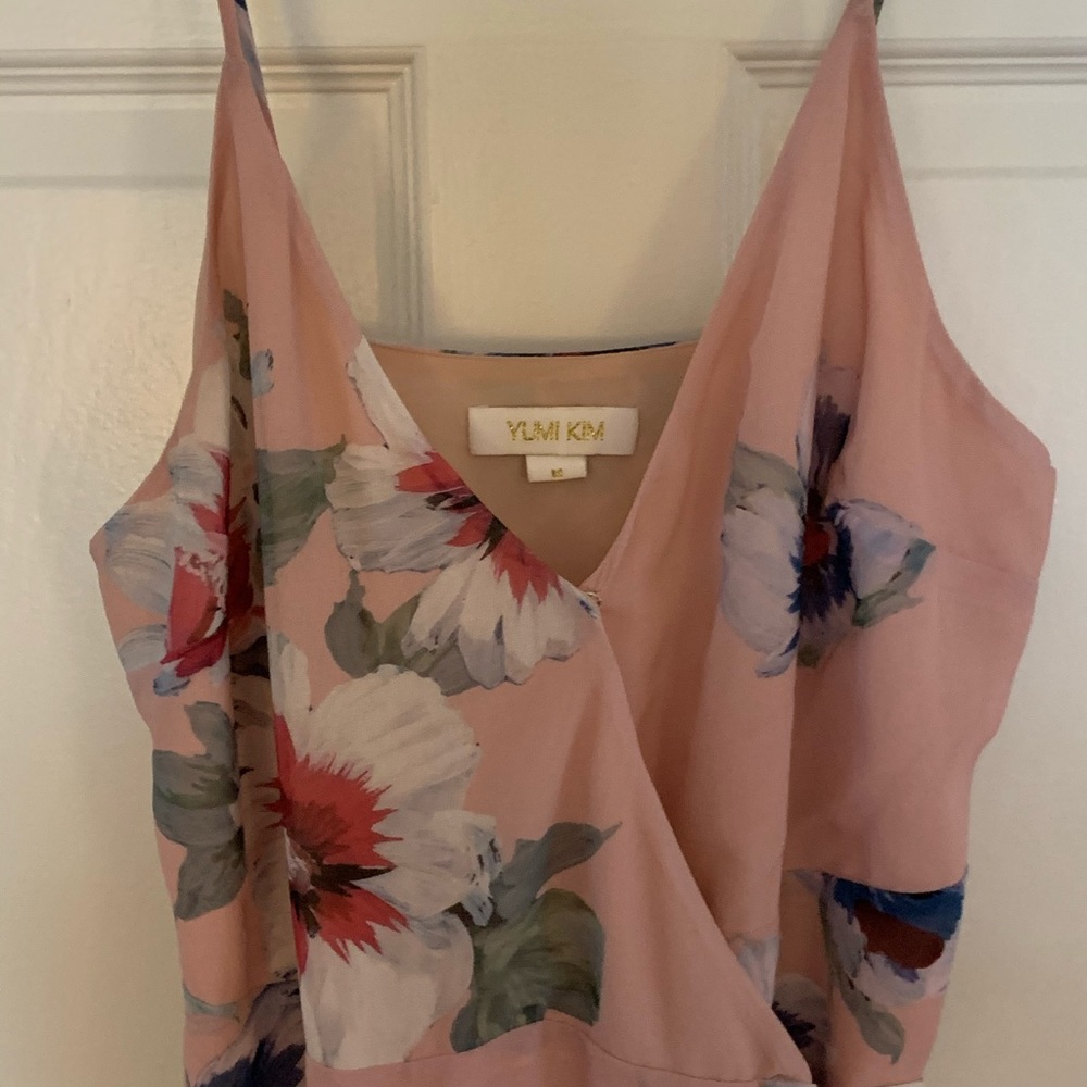 Yumi Kim floral pink high low maxi M